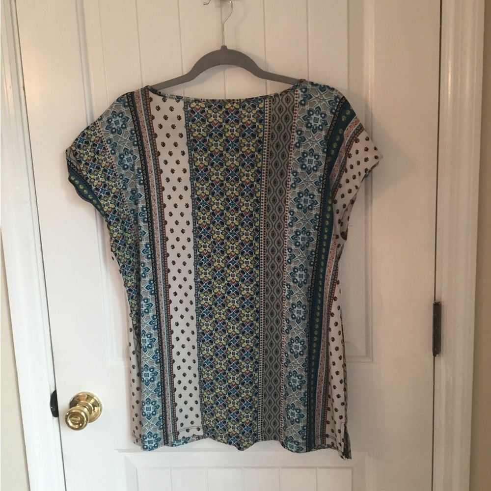 Dana Buchman MultiColored Patterned Blouse Size Large - Picture 3 of 3